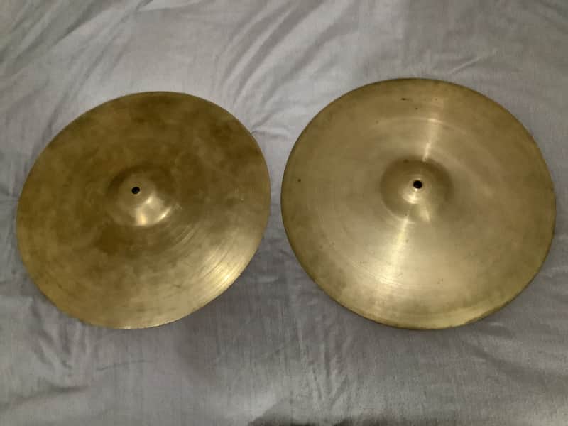 Zildjian 15" A. Transition Stamp Hi-Hat Cymbals (Pair) 1946 - 1953 - Traditional image 1