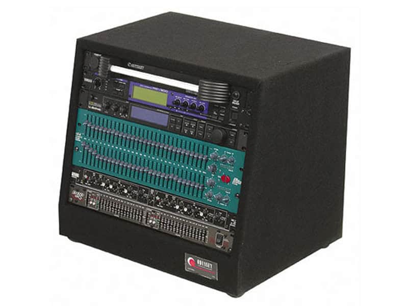 Odyssey 8U Carpeted Slanted Studio Rack image 1