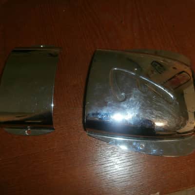 Vintage 1960's Fender Jazz Bass Pickup Cover and Bridge Cover! 1966, 1967, 1968 image 1