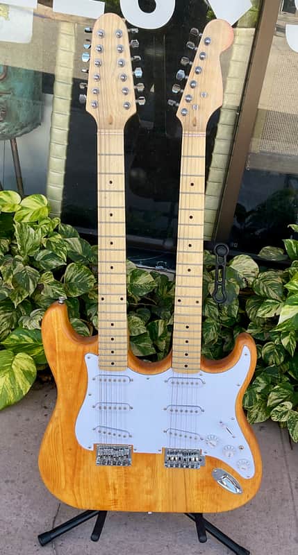 Double Neck Electric Guitar - 6-String and 12-String Necks w/ Padded Gig Bag image 1