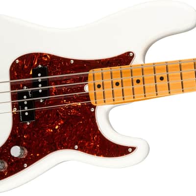 Fender American Ultra Precision Bass, Maple Fingerboard, Arctic Pearl image 3