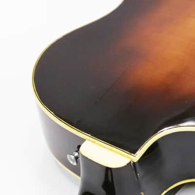 1973 Carl Barney No. 14 7-String Archtop Electric Acoustic Jazz Guitar Dark Sunburst Vintage Original Rare Early Production Made for Bucky Pizzerelli w/ Original Hard Case image 13
