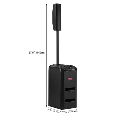 Double 10" Portable PA Bluetooth Speaker with Subwoofer – DJ Party Sound System with MIC & FM image 3