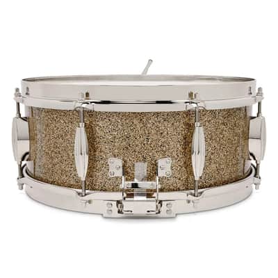 Slingerland Radio King Solid Maple Snare Drum 14x5.5 Gold Glass image 4