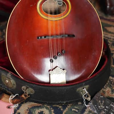 (Used) 1917 Vintage Gibson A-4 Cherry Sunburst Oval-Hole Teardrop A-Style Mandolin #1550 image 2