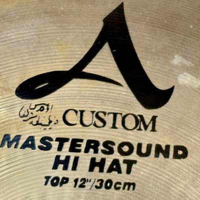 22 YEARS OLD SUPER CLEAN 12" Zildjian A Custom MASTERSOUND Hihats 750g 980g image 2