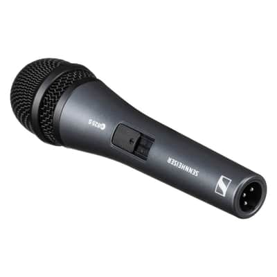 Liquid Audio Sennheiser E825-S Cardioid Dynamic Vocal Microphone Bundle w/Pig Hog PHM10 8mm Mic Cable Polishing Cloth image 3