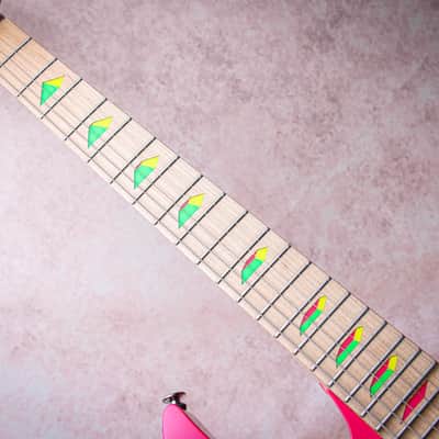 IBANEZ MIJ JEM777-SK Limited Edition 30th Anniversary Steve Vai Signature "Shocking Pink + Maple" (2017) image 11