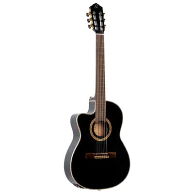 Ortega RCE138-T4BK-L Performer Series Solid Spruce Top Mahogany Neck Cutaway Nylon 6-String Classical Acoustic-Electric Guitar w/Gig Bag For Left Hand Player image 6