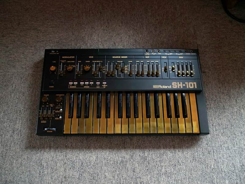 Roland SH-101  black & gold custom by ghostinmpc image 1