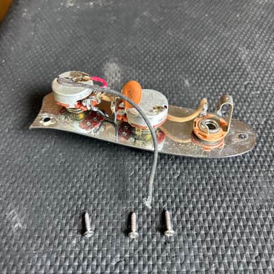 1960-'70's Fender Mustang Duo-Sonic Control Plate-Pots-Knobs-Input Jack-Screws image 3