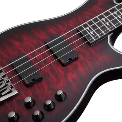 Schecter Hellraiser Extreme-4 Crimson Red Burst Satin CRBS Electric Bass - New - Free Gig bag image 3
