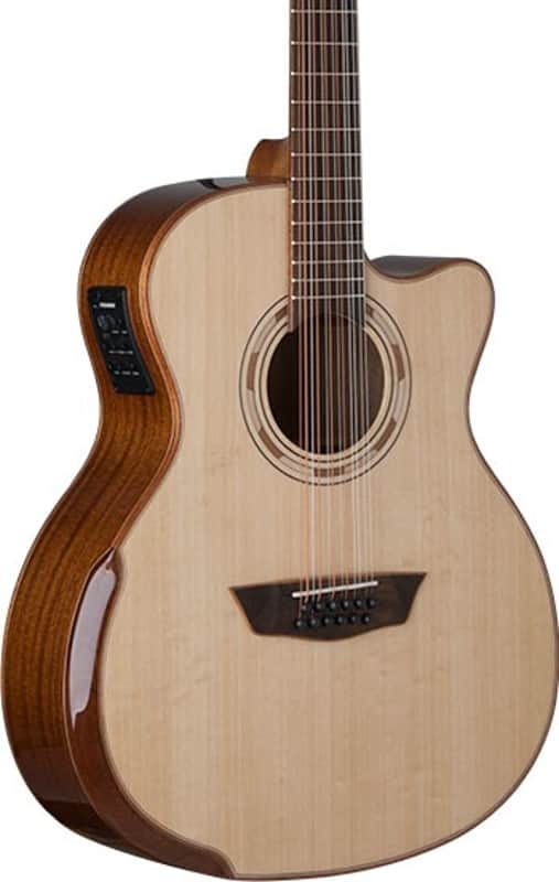 Washburn Comfort Series WCG15SCE12 Grand Auditorium Cutaway Acoustic-Electric w/ Solid Sitka Spruce image 1