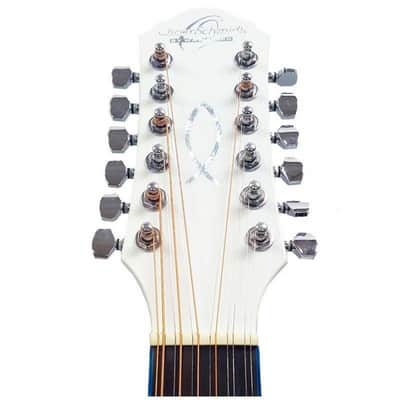 Oscar Schmidt OD312CEWH Dreadnought Cutaway Style Mahogany Neck 12-String Acoustic-Electric Guitar image 9