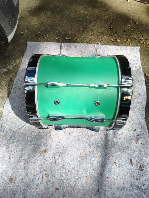 Pearl 14x14 Marching Bass Drum - Green Paint image 1