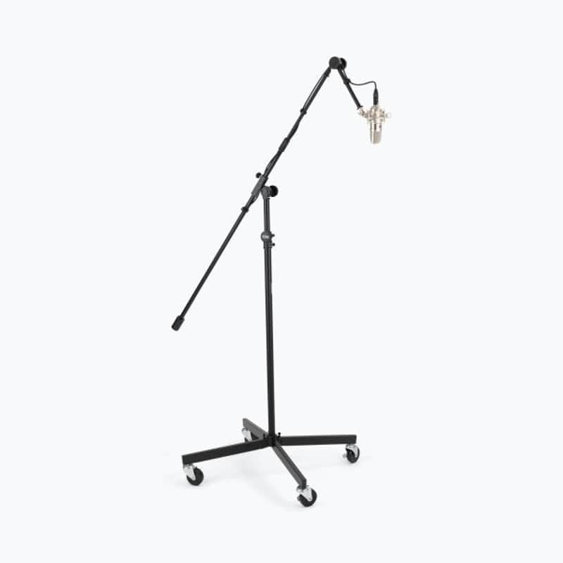 On-Stage SB96 Tripod Studio Mic Boom with 7" Mini Boom Extension and Casters image 1