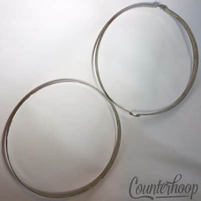 Ludwig 2x 14 5/8"Snare Drum Rims/Hoops Nickel Vintage 10s Straight Stick-Chopper image 2