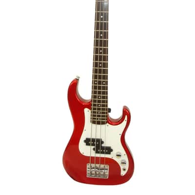 Samick by Greg Bennett Corsair MCR-1 Mini Bass Guitar, Metallic Red image 1