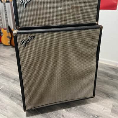 Fender Bandmaster Reverb 2-Channel 40-Watt Guitar Amp Head & 2x12 Cab 1970s - Silverface image 4