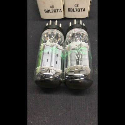 NOS NIB Matched Pair GE 6BL7GTA Coin Base Vacuum Tubes Radio Audio F.9670 image 5