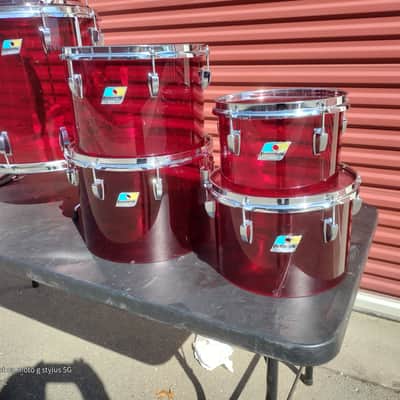 1970s Ludwig Vistalite Quadra-Plus Drum Set with Single-Color Finish image 12