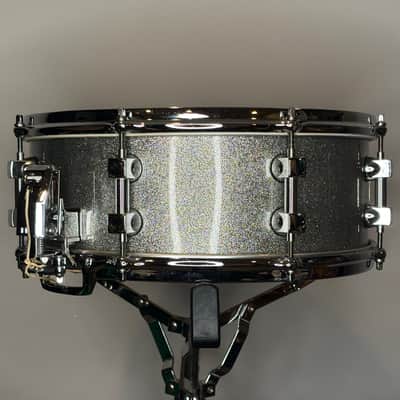Premier Signia Marquis 14x5.5" Maple Snare Drum - Silver Sparkle Lacquer image 4