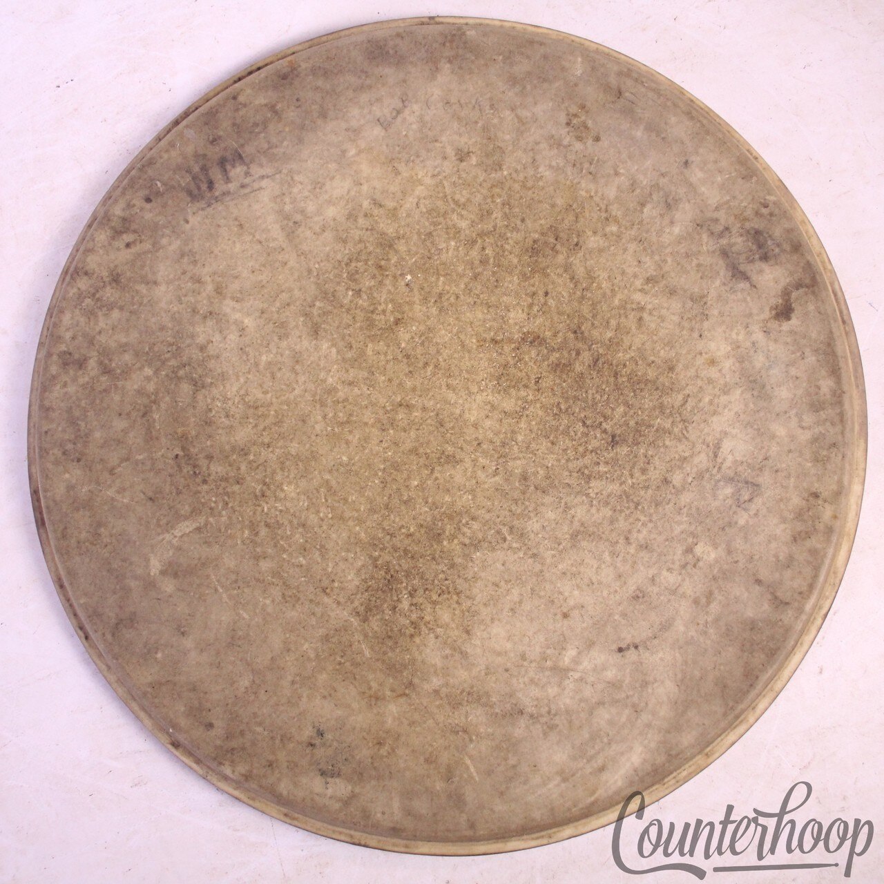Ludwig "Buckeye" Snare/Tom 14" Calf Skin Drum Batter Head Vintage 30s Maple Hoop — main photograph