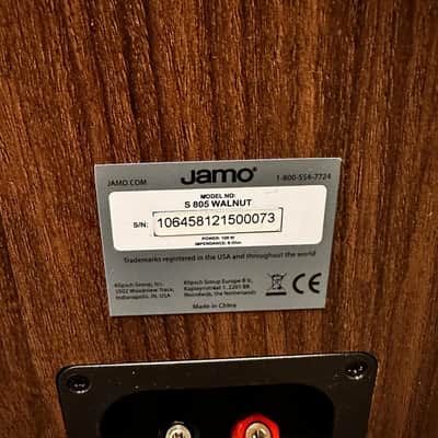 Jamo Jamo S 805 Walnut Floorstanding Speakers, Pair, 100W 8 Ohm image 9