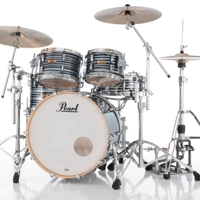 Pearl Masters Maple Pure 4 Piece Shell Pack "XSP" - 22" Bass Drum BLACK OYSTER SWIRL image 5