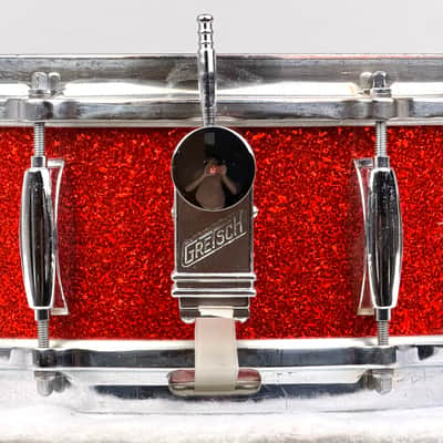 Gretsch 18/12/14/5x14" 60's Round Badge Drum Set - Rewrapped by Lee Ruff Tangerine Sparkle image 12