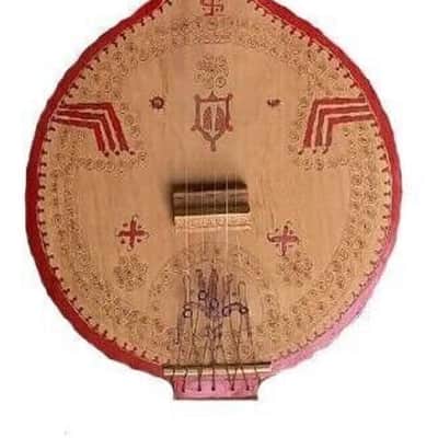 Handmade Chautara Tandura Professional Rajasthani Folk Musical String Instrument Wooden image 1