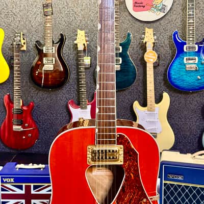 Gretsch G5034TFT Rancher Bigsby B70 G Fileditron Pickup Savannah Sunset image 4