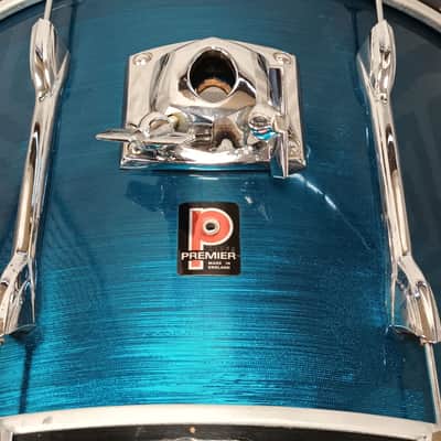 Premier 1970s 22″ x 14″ Bass Drum in Aquamarine Shimmer Bild 10