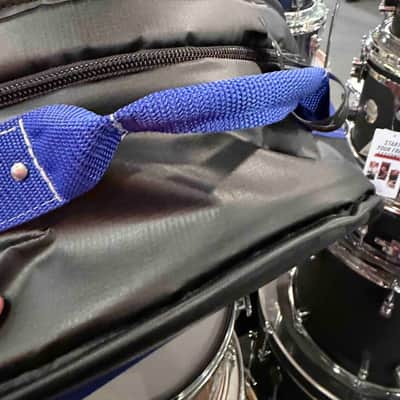 ~NEW!~ Bentley's Drum Shop Custom 6.5x14 Snare Drum Bag with Royal Blue Rugged Straps (Made in the USA!) image 3