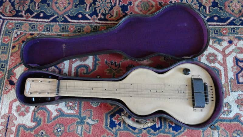 Vintage 1937 All Original Rickenbacher Model 59 metal Lap Steel w Case image 1