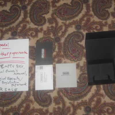very lightly handled / mostly very clean MXR EMPTY BOX for M116 Fullbore Metal Distortion (NO pedal) + original Instructions & original Warranty / Registration (2010s-2020s) BOX: black cardboard with silver color MRX logo / LABELS: gray & black image 3