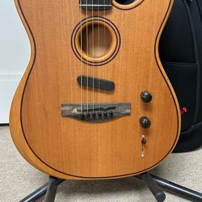 Fender American Acoustasonic Telecaster Acoustic Electric Guitar All-Mahogany - Natural image 2