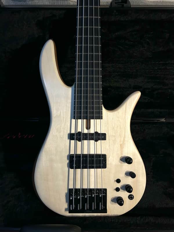 Fodera Monarch Standard 2025 - Walnut body, Ivorywood top - Satin image 1