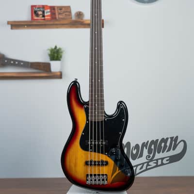 Squier Affinity Jazz Bass V with Laurel Fretboard- 3-Color Sunburst image 2