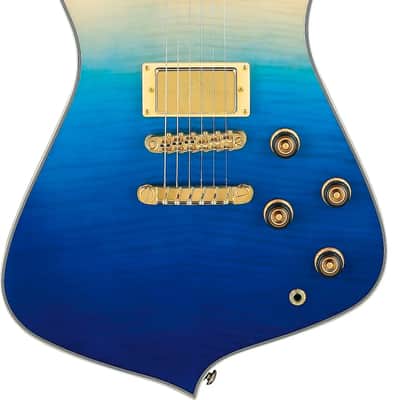Ibanez IC420FM Iceman Electric Guitar, Jatoba Fingerboard, Transparent Blue Gradation