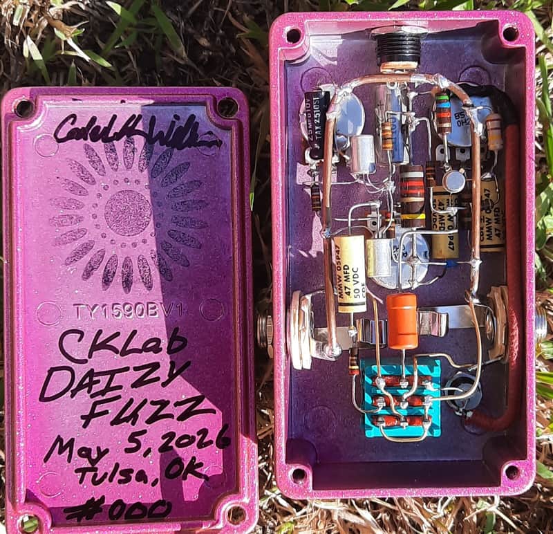 CKLab Daizy Fuzz PTP boosted germanium fuzz 2026 - Pink Metallic flake point to point fuzz image 1