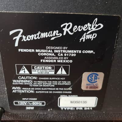 Fender Frontman Reverb Amp 38w Type:PR 241 image 4