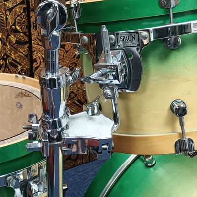 Spaun USA Custom Maple Shell Pack in Green Fade – 20″,10″,12″,15″ & 13″SN image 10