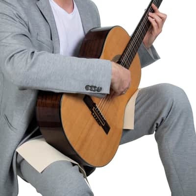 ALBA GUITAR GRASP ANTI-SLIP BAND for Classical guitar,Neoprene band, 2pc, L size, Beige image 8