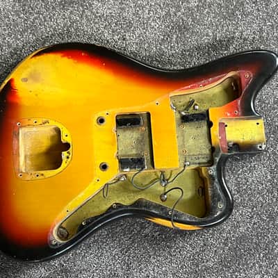 1966 Fender Jazzmaster guitar body sunburst image 1