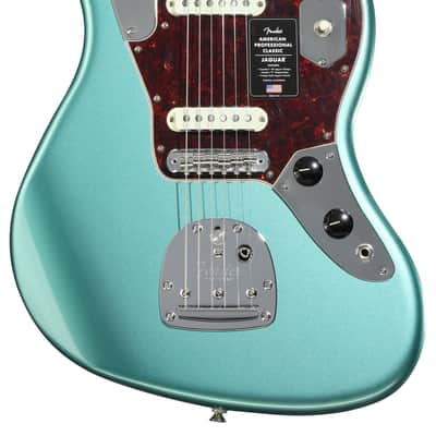Fender American Professional Classic Jaguar Electric Guitar - Faded Sherwood Green Metallic image 1