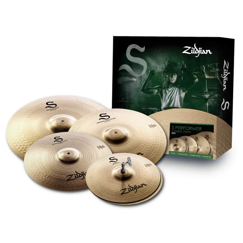 Zildjian S391 S Family Performer Pack 14″ Hi-Hat, 16″ and 18″ Medium Thin Crash, 20″ Medium Ride Cymbal Set image 1