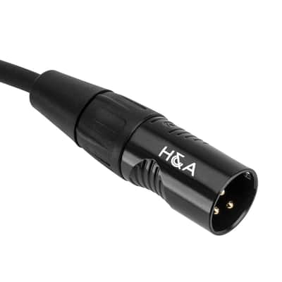 H&A Elite Pro 15' XLR M to XLR F Microphone Cable with Rean by Neutrik Gold Connectors image 10