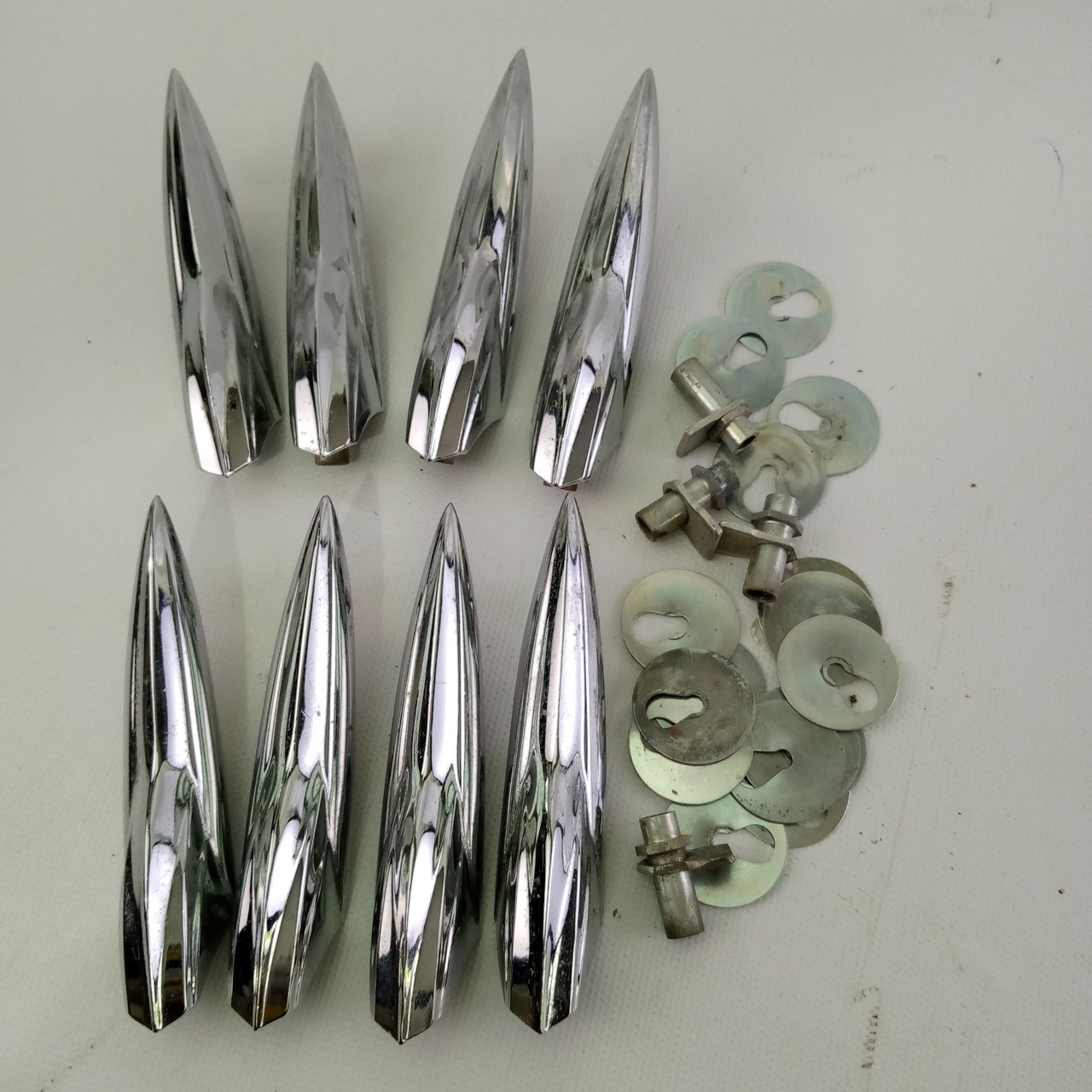Premier 8x Floor Tom Drum Lugs Elite Diamond Chrome Vintage 60s-70s England UK* — main photograph