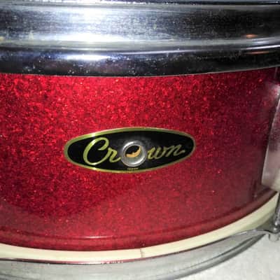 Crown Snare 6 lug 14" x 5 1/2" 1960's Sparkle Red image 3
